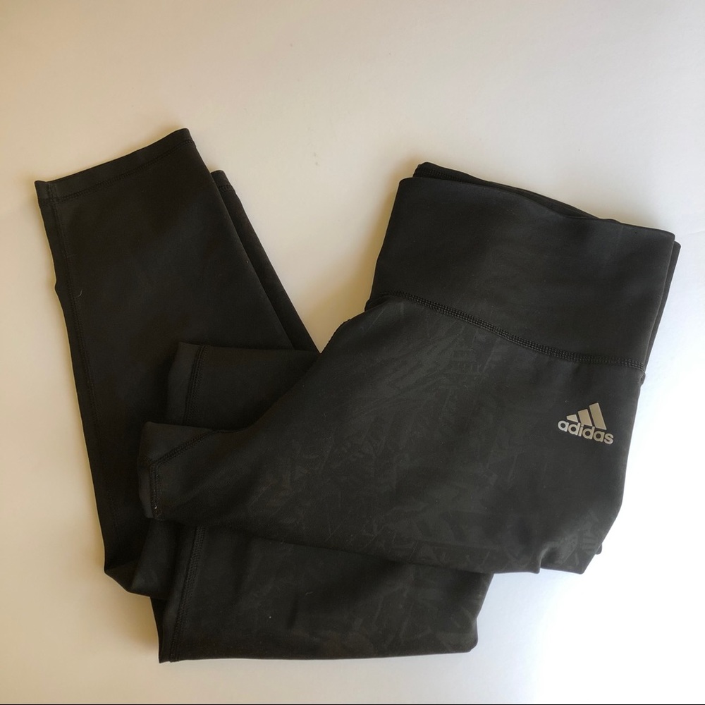 EUC Adidas Climacool Black Leggings - L